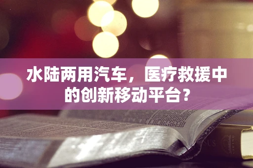 水陆两用汽车，医疗救援中的创新移动平台？