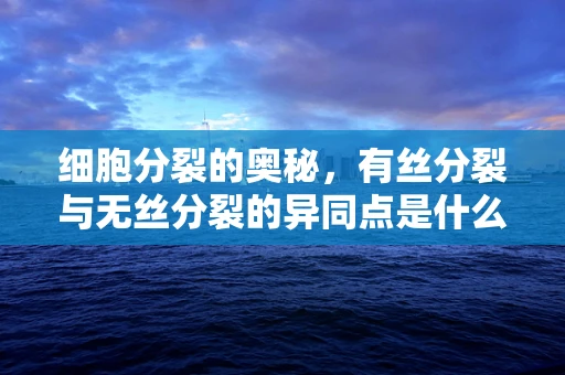 细胞分裂的奥秘，有丝分裂与无丝分裂的异同点是什么？