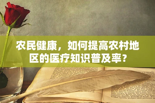 农民健康，如何提高农村地区的医疗知识普及率？