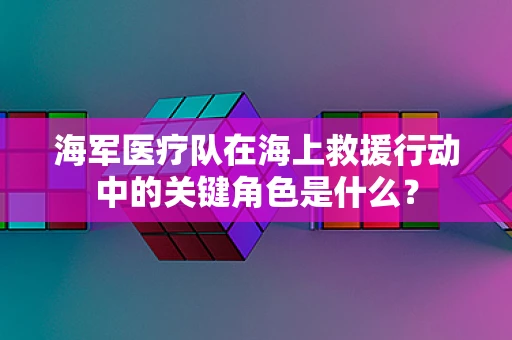 海军医疗队在海上救援行动中的关键角色是什么？