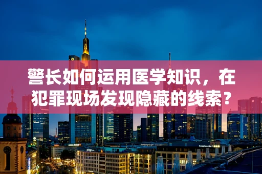 警长如何运用医学知识，在犯罪现场发现隐藏的线索？